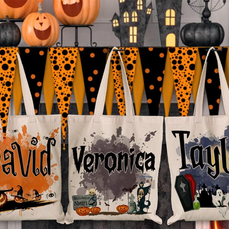 Personalized Halloween Tote Bag