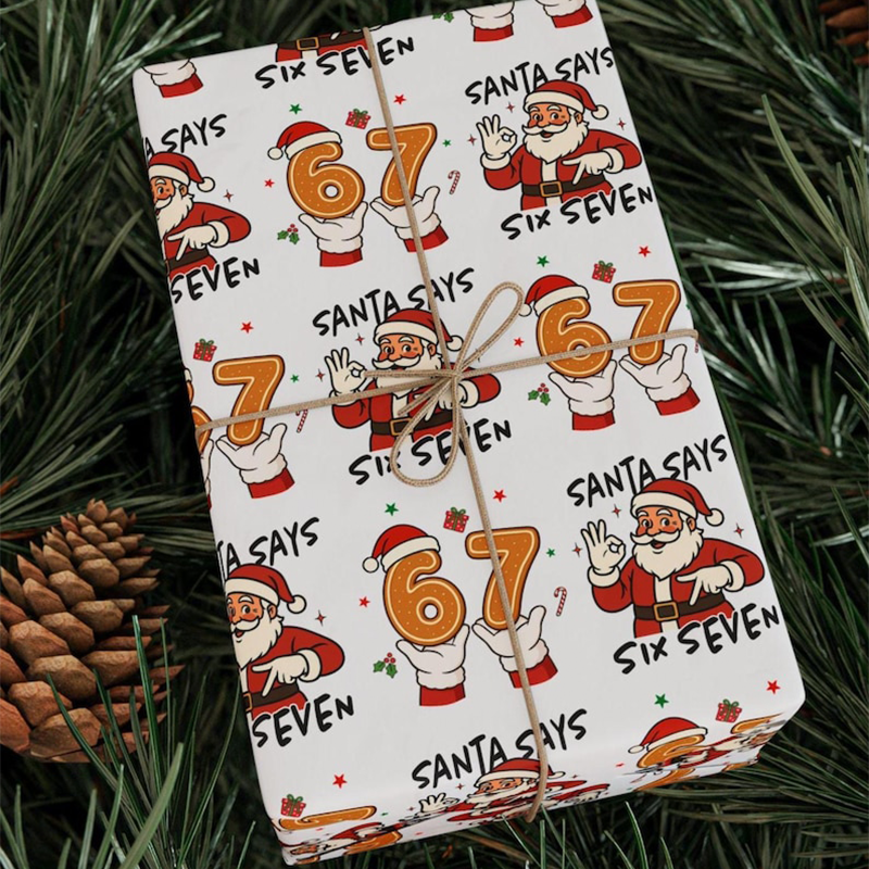 67 Christmas Wrapping Paper, 6 7 Wrapping Paper