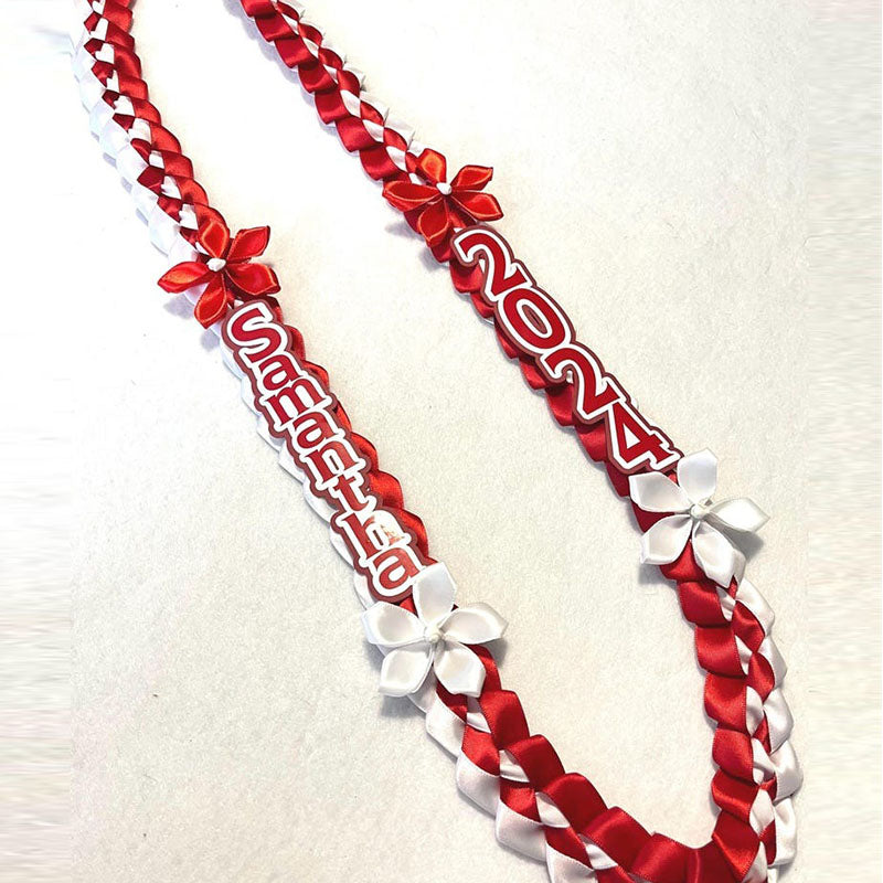 Graduation lei any color any name customize grad lei