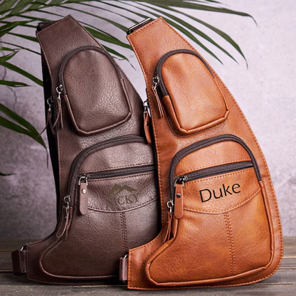 Personalized Crossbody Bag,Leather Crossbody Sling Bag