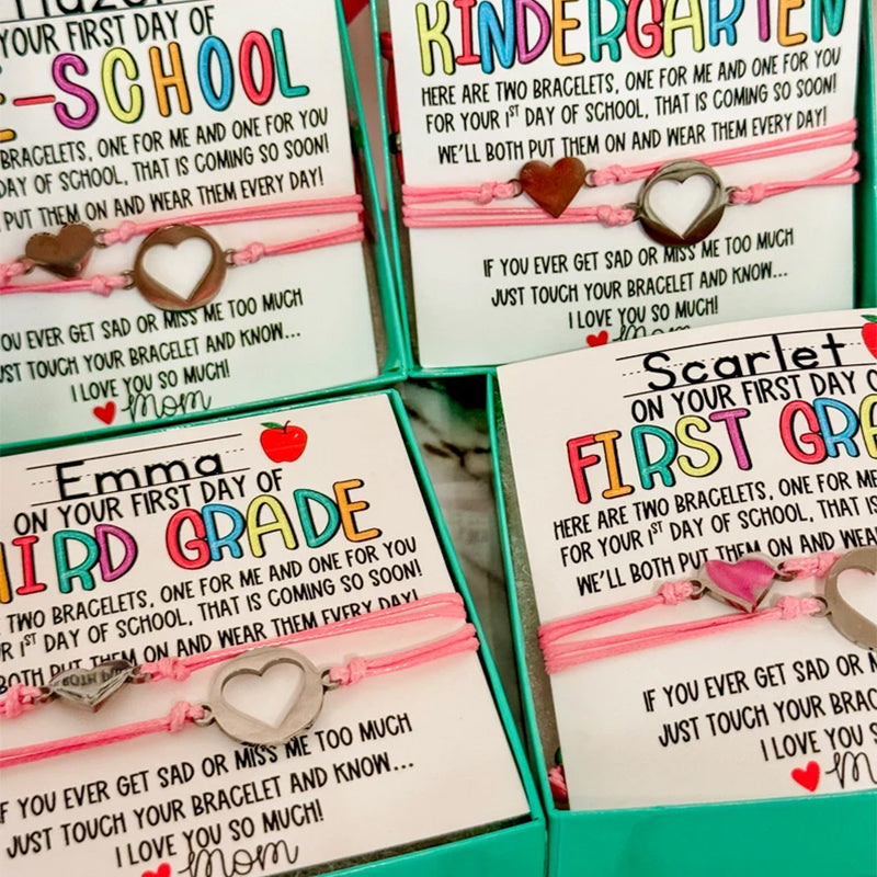 First Day of School! Mommy and Me Adjustable Bracelets