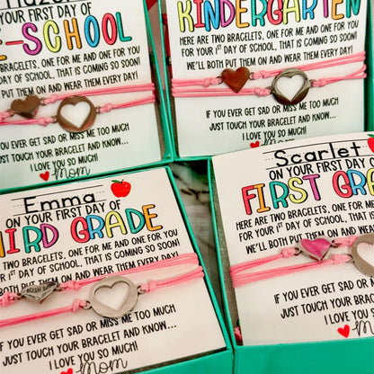 First Day of School! Mommy and Me Adjustable Bracelets