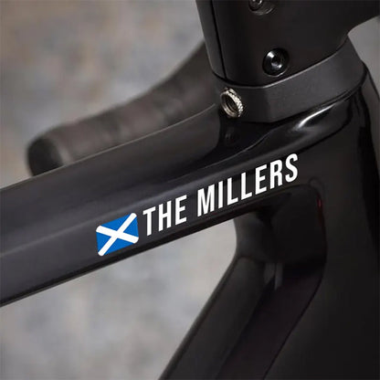 2x Personalized Name Decal , Cyclist Name