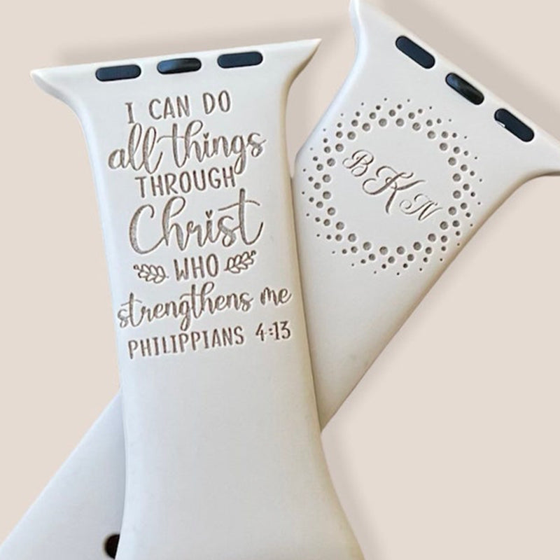 Scripture iWatch Band, inspirational Apple Watch Band for Apple, Samsung