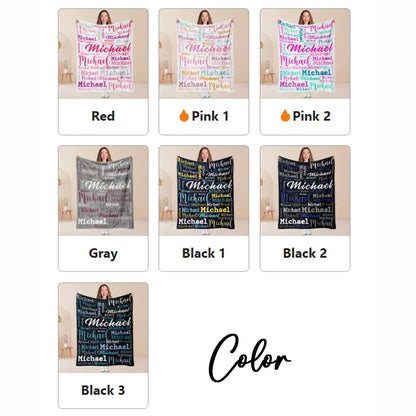 Soft Polyester Personalized Name Blanket