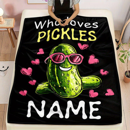 Custom Name Pickle Lover's Blanket