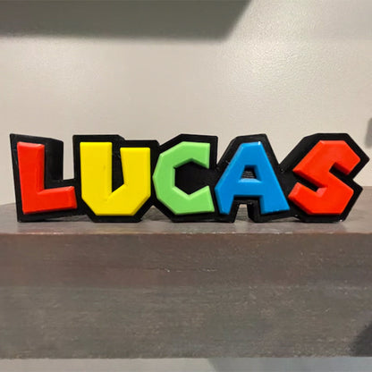 Custom Super Mario Bros inspired Name Plate
