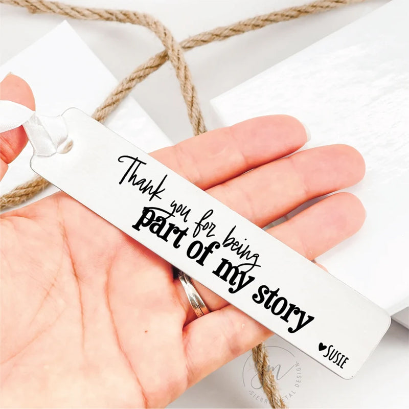 My Story Bookmark Thank You Being Part Love Gift Idea For Bookmark
