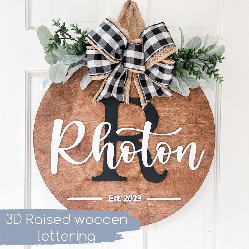 Personalized Door Hanger Front Door Decor