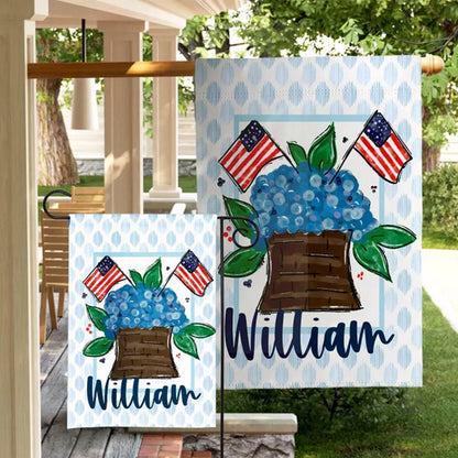 July 4th Garden Flag | Personalized Independence Day Garden Flag Welcome Flag