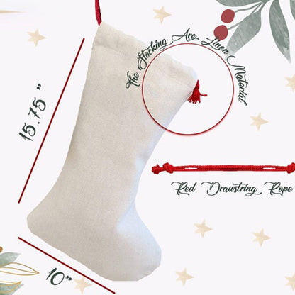 Personalized Santa Stocking with Name, Christmas Name Stocking