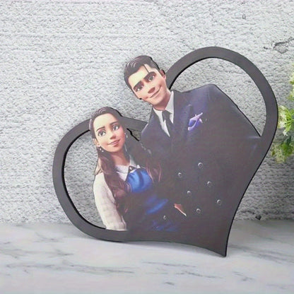 Custom Couple Pixar Style 3D photo frame,Cartoon Portrait Photo