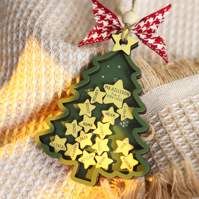 Personalized Family or School Christmas Tree Ornament