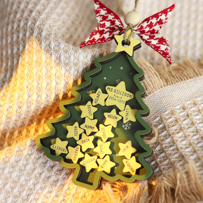 Personalized Family or School Christmas Tree Ornament
