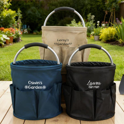 Personalized Gardening Tool Tote Bag, Custom Embroidered Garden Tool Tote Organizer