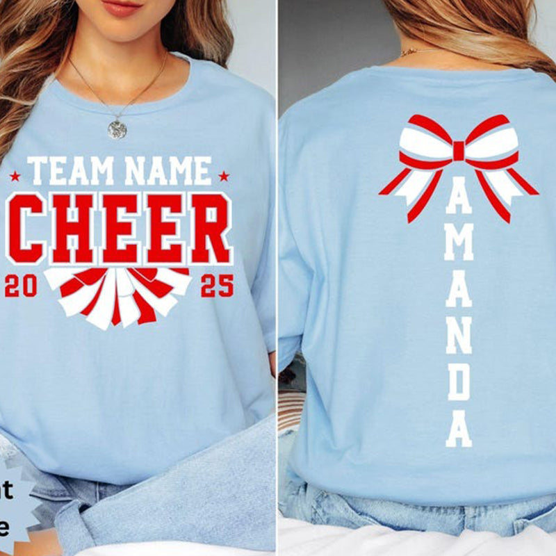 Personalized Cheerleader Mom T-shirt with name