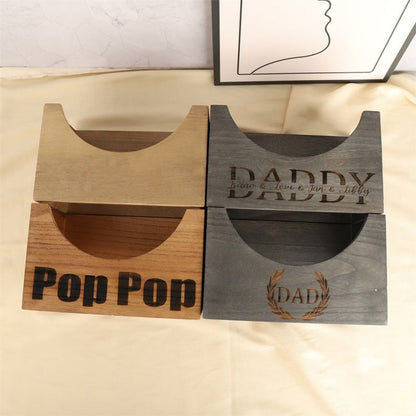 Custom Wooden Hat Holder For Fathers Day Gift,Best Dad Ever Wood Hat Box