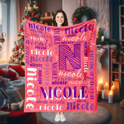 Custom Name Throw Blanket - Personalized Girls and Boys Blanket