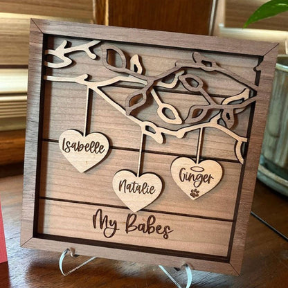 Personalized Wooden Sign Couples Custom Wood Sign Personalized Wooden Family Tree Sign