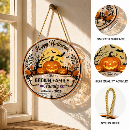 Custom Halloween Pumpkin Family Ornament