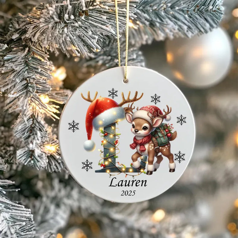 Christmas Ornaments Personalized Reindeer Name ornament