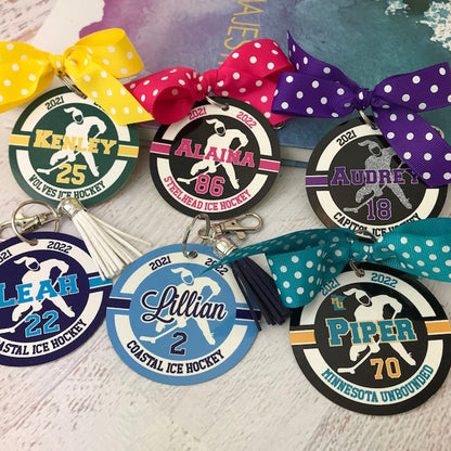 Wrestler ,Volleyball ,Softball ,Ice Hockey Hockey Soccer Sport Bag Tag