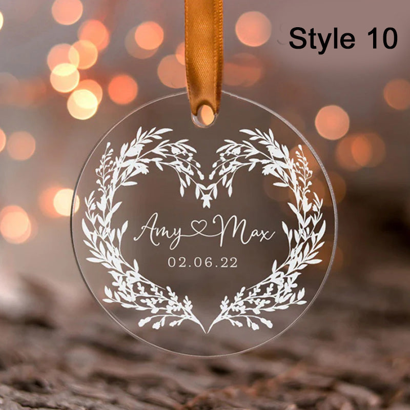 Our First Christmas Engaged Ornament Custom Name Engagement Gifts