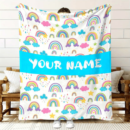 Customize Your Own Rainbow Blanket with Text