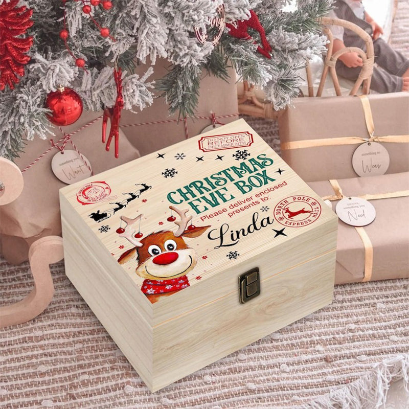 Personalised Christmas Eve Box Reindeer For Children