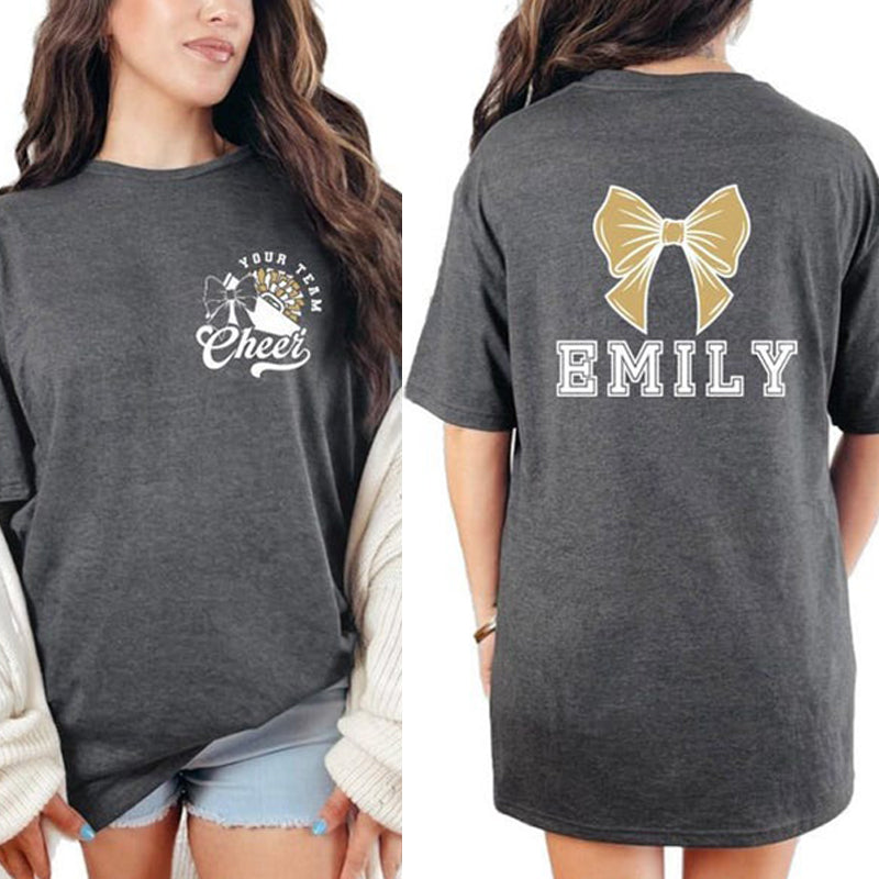 Personalized cheerleading t-shirts with team and name