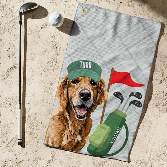 Personalized Dog Name Golf Towel