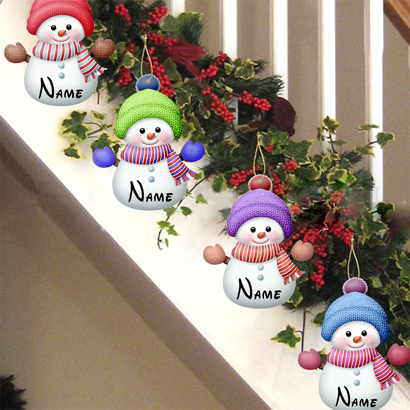 2D Flat, Personalized Name/Text Christmas Ornaments