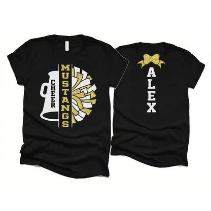 Glitter Cheer Shirt | Cheer Tshirts | Cheerleading Mom Shirts