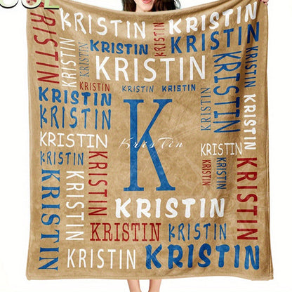 Personalized Polyester Blanket - Custom Name Blanket