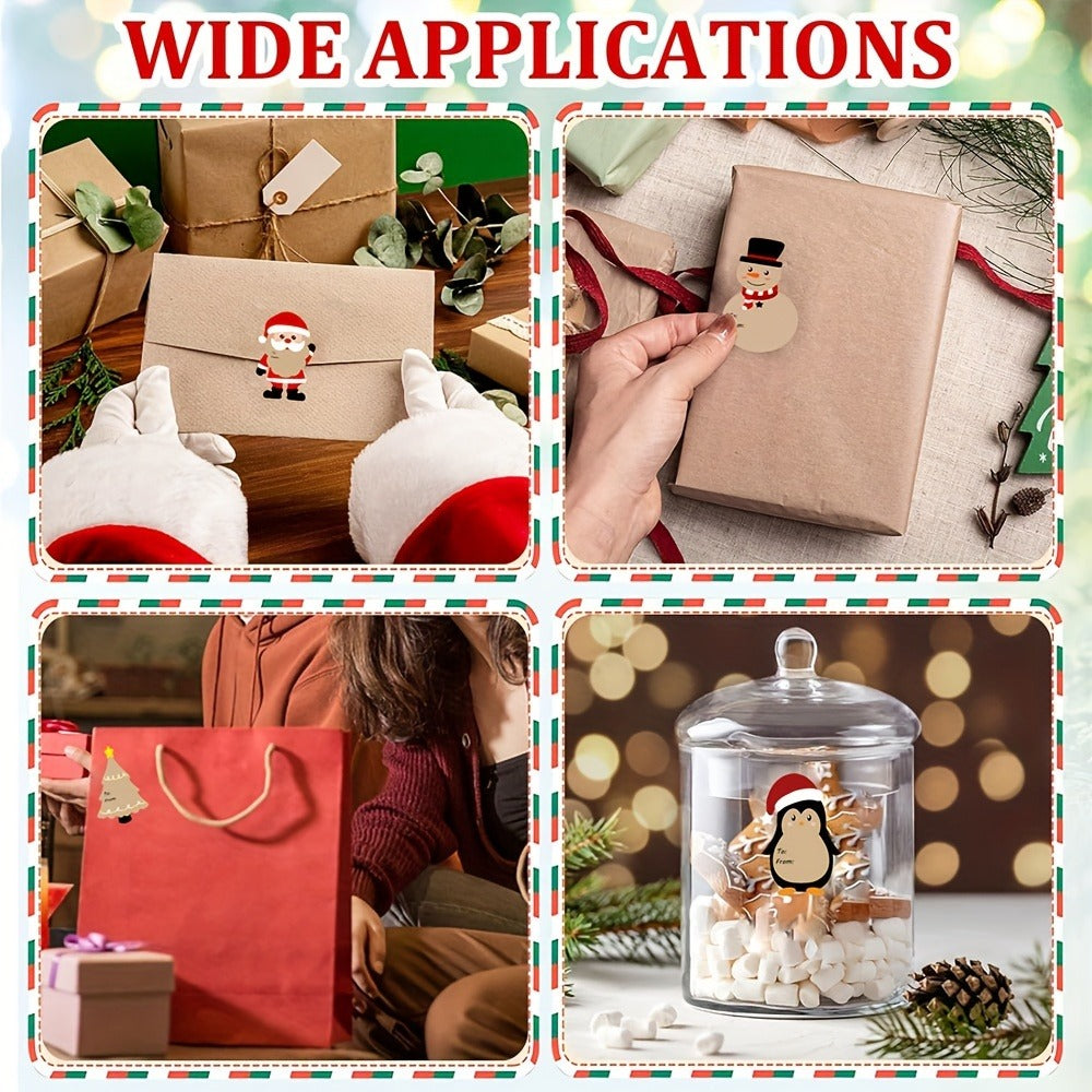 Christmas Gift Tags Stickers 72pcs Christmas Gift Labels Stickers