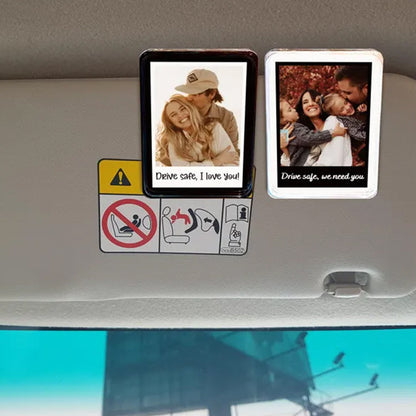 Personalized Sun Visor Picture Clip, Custom Photo Car Visor Clip