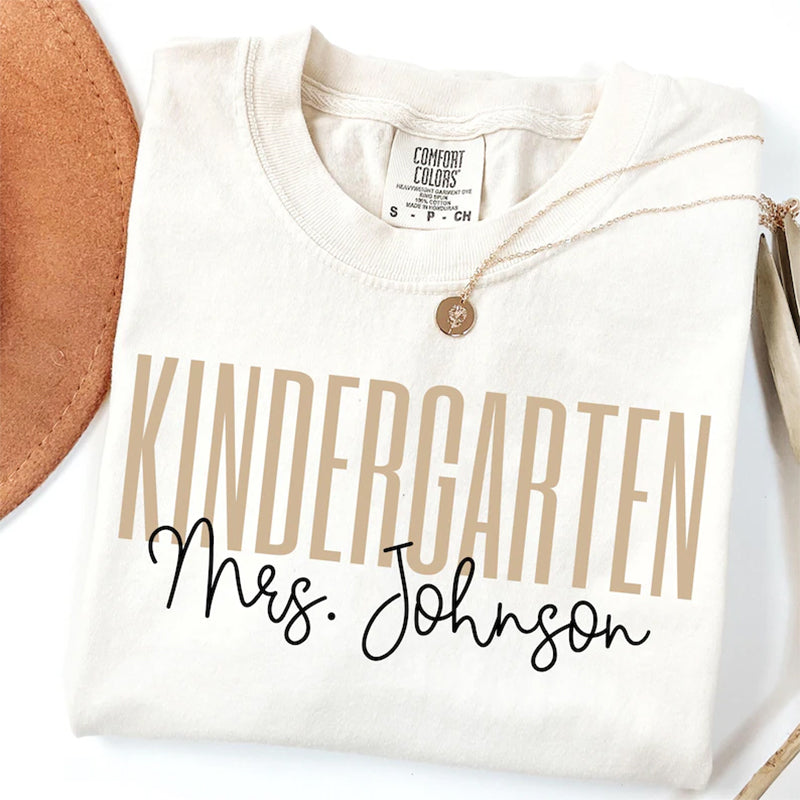 Comfort Colors Teacher Shirt, Kindergarten Teacher Shirt
