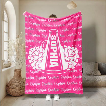 Personalized Cheerleading Blanket Cheer Team