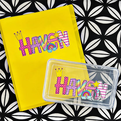 Personalized Pencil Boxes - Pencil Pouch - Pocket Folder with Prongs