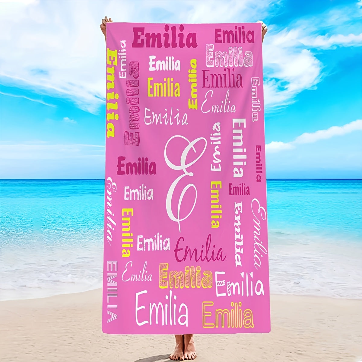 Personalized Name Beach Towel - Super Soft