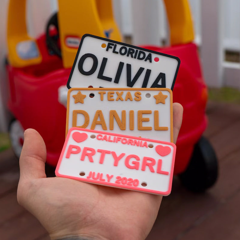 Cozy Coupe Custom License Plate - Size 3.75 x 2.25 in for Power Wheels