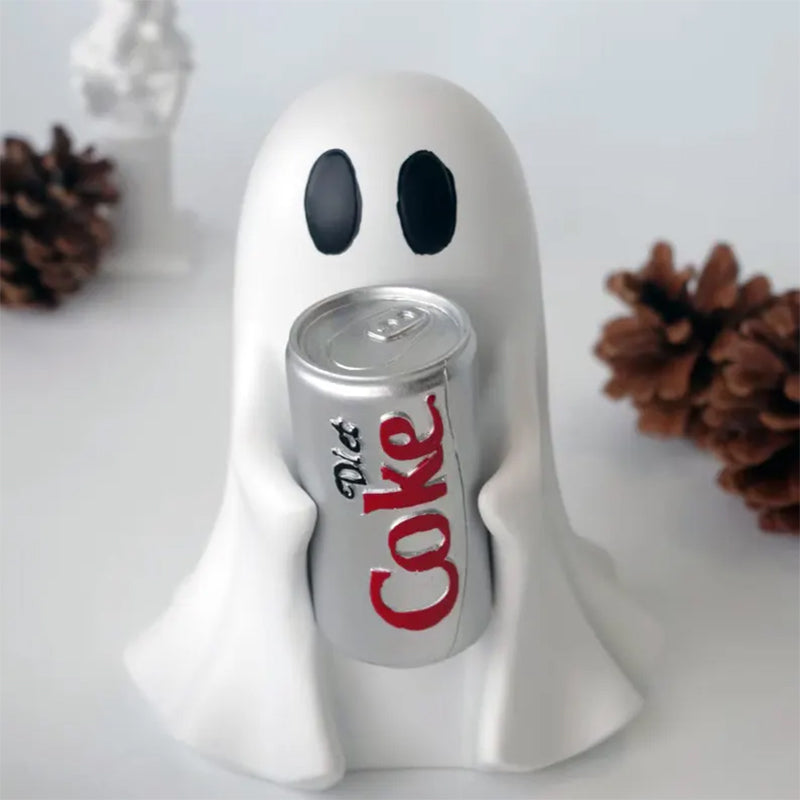 Personalized  Ghost Coke Figurine: Spooky Halloween Decor