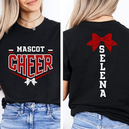 Personalized Cheer Mascot T-Shirt, Team Name Cheer Squad Shirts