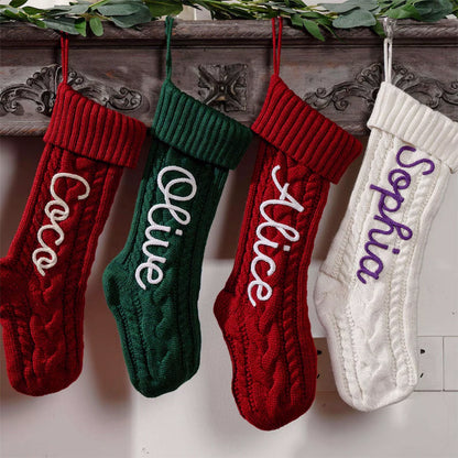 2025 Family Christmas Stockings, Personalized Christmas Stocking with Name