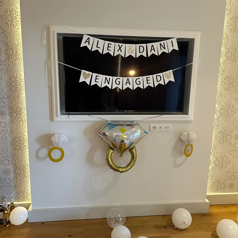 Engagement party decorations - bridal shower banner