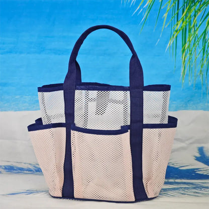Personalized Beach Tote Bag,Beach Mesh Bag,Girls Travel Wash Bag