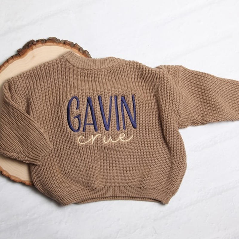 Personalized Embroidered Baby and Toddler Sweater