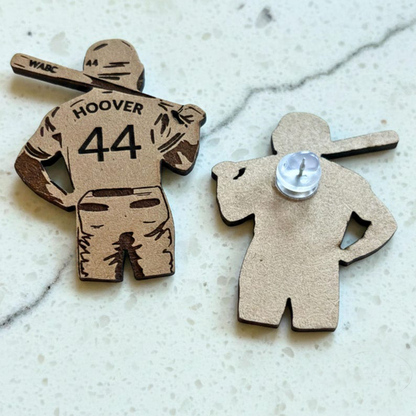 Baseball Pin, Personalized Baseball Pin, Baseball Player Gift