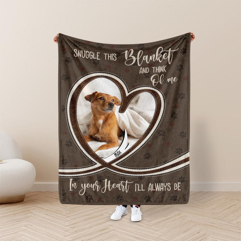 Personalized Dog Photo Blanket, Pet Blanket with Pictures, Pet Memorial Gifts