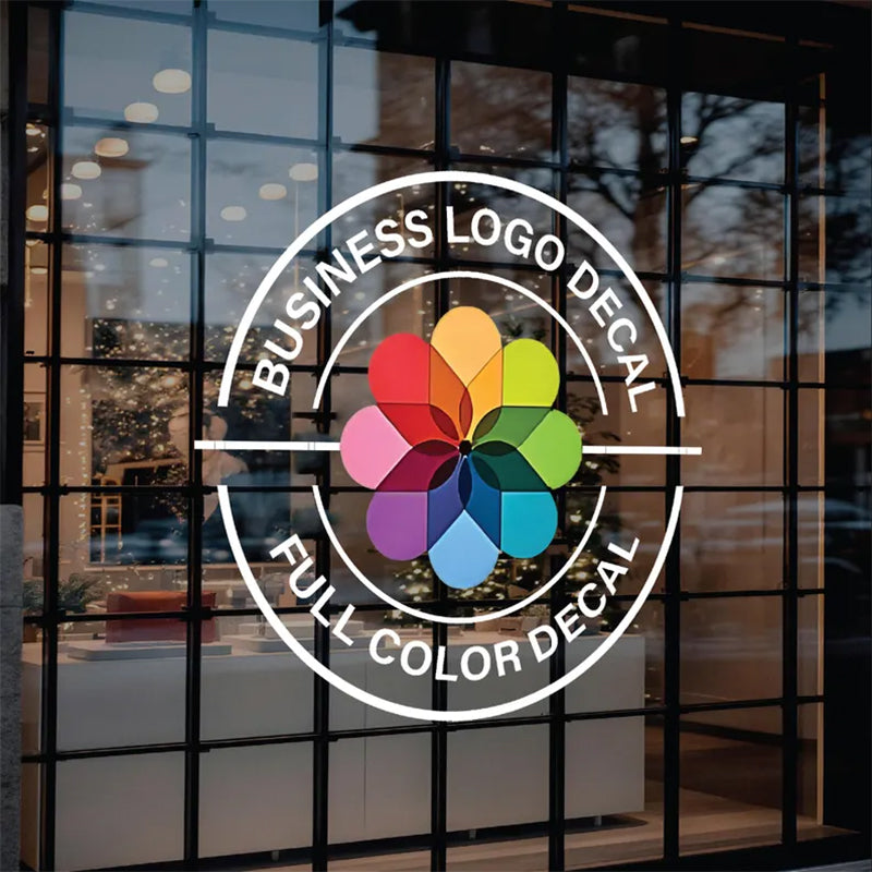 Full Color Logo Decal - Custom Window Decal - Business Logo Vinyl Sticker